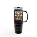 Mix Tape Magic 40oz Insulated Travel Mug — Retro Cassette Coffee Tumbler