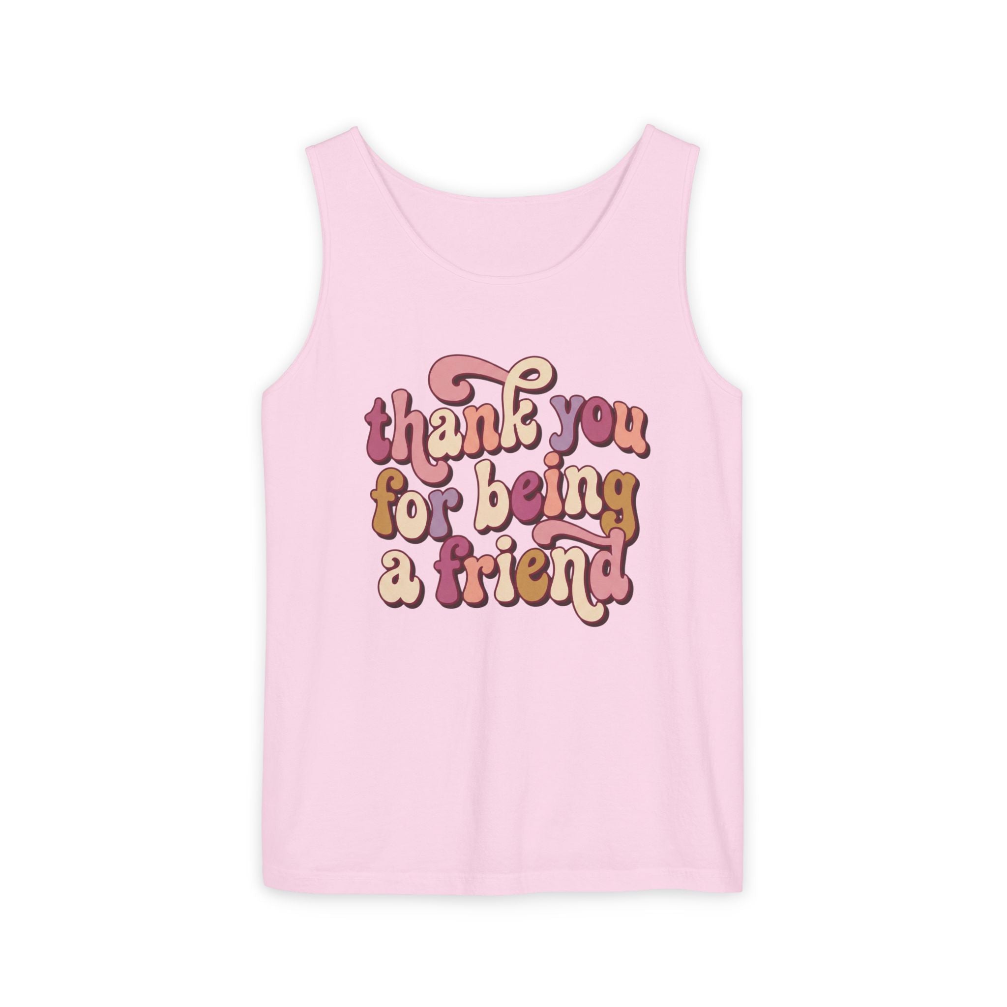 Friendship Tank Top — "Thank You for Being a Friend" Retro Graphic