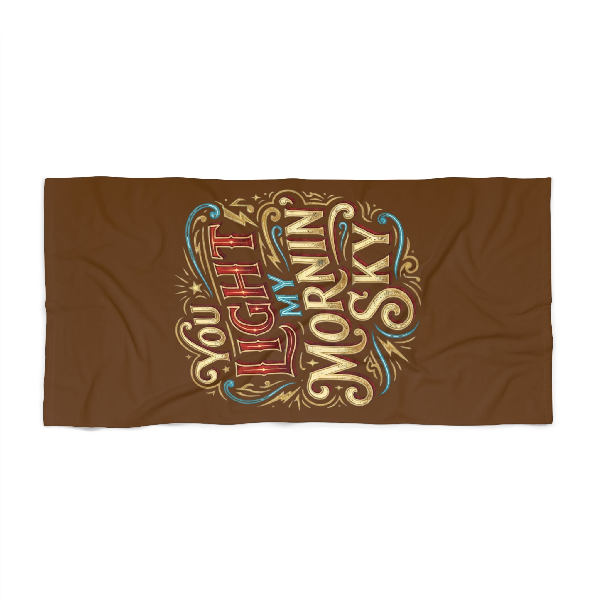 You Light My Mornin' Sky Beach Towel
