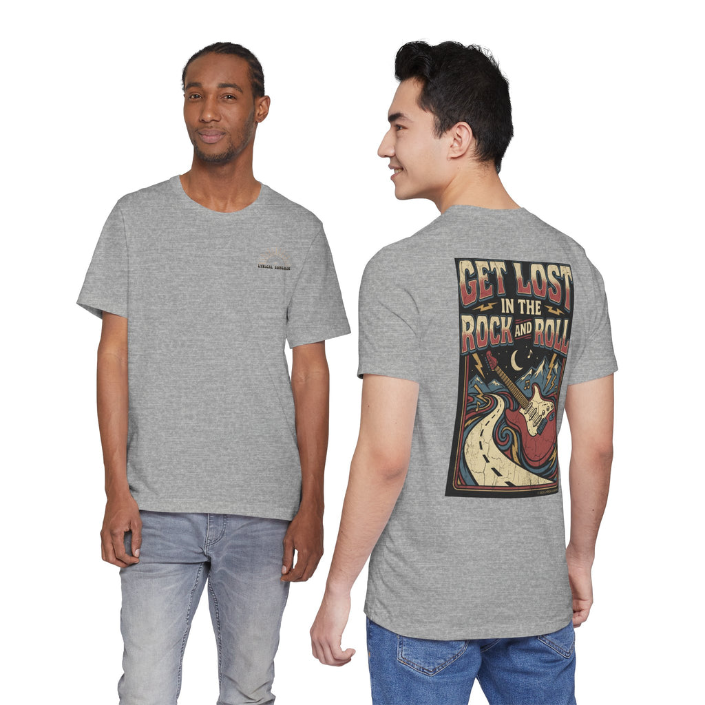 Get Lost in the Rock & Roll Tee — Retro Guitar Graphic T-Shirt