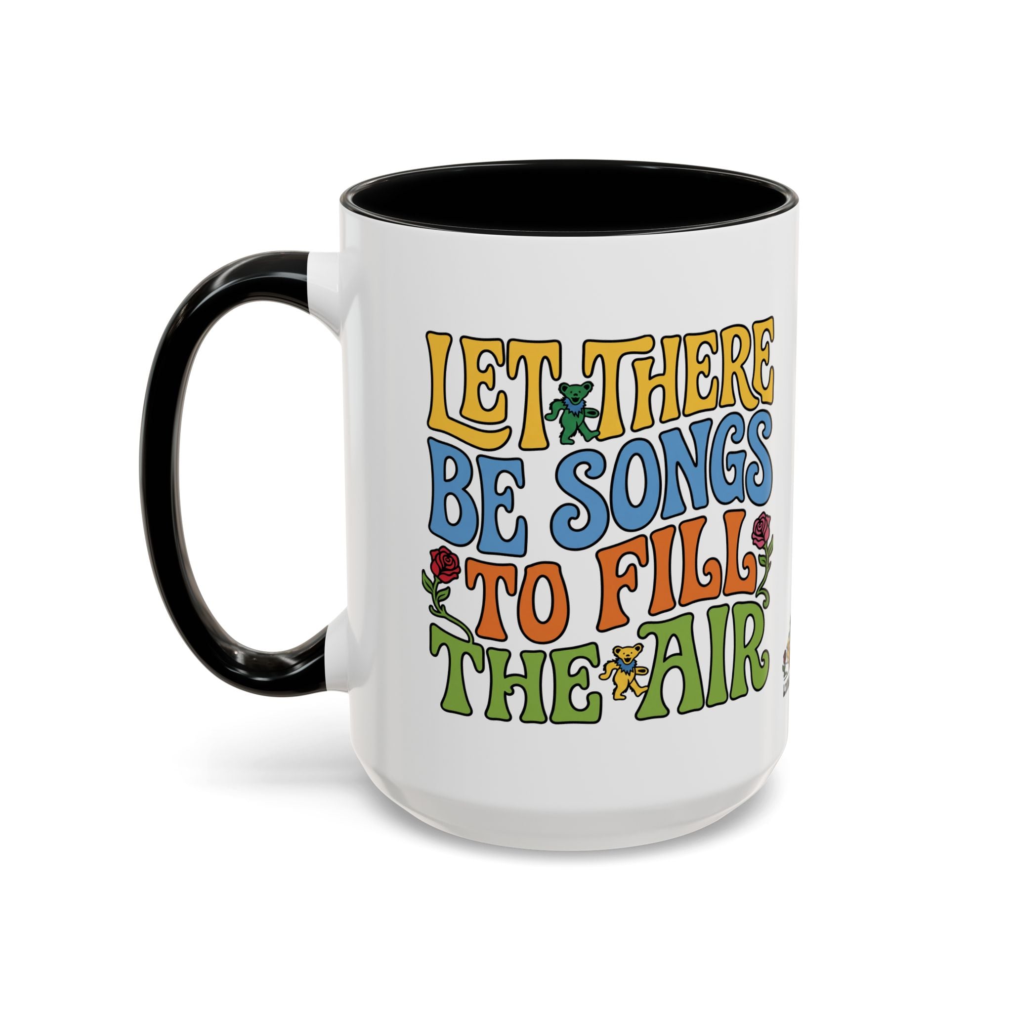 Coffee Mug — "Let There Be Songs to Fill the Air" Retro Floral Accent Mug