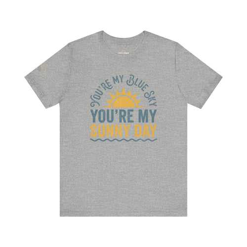 Blue Sky Sunny Day Retro Unisex Tee
