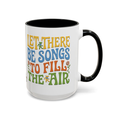 Coffee Mug — "Let There Be Songs to Fill the Air" Retro Floral Accent Mug
