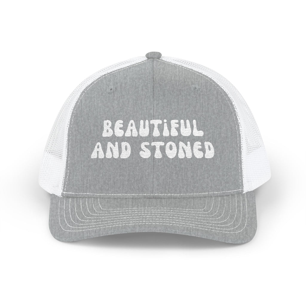 Beautiful and Stoned Snapback Trucker Cap