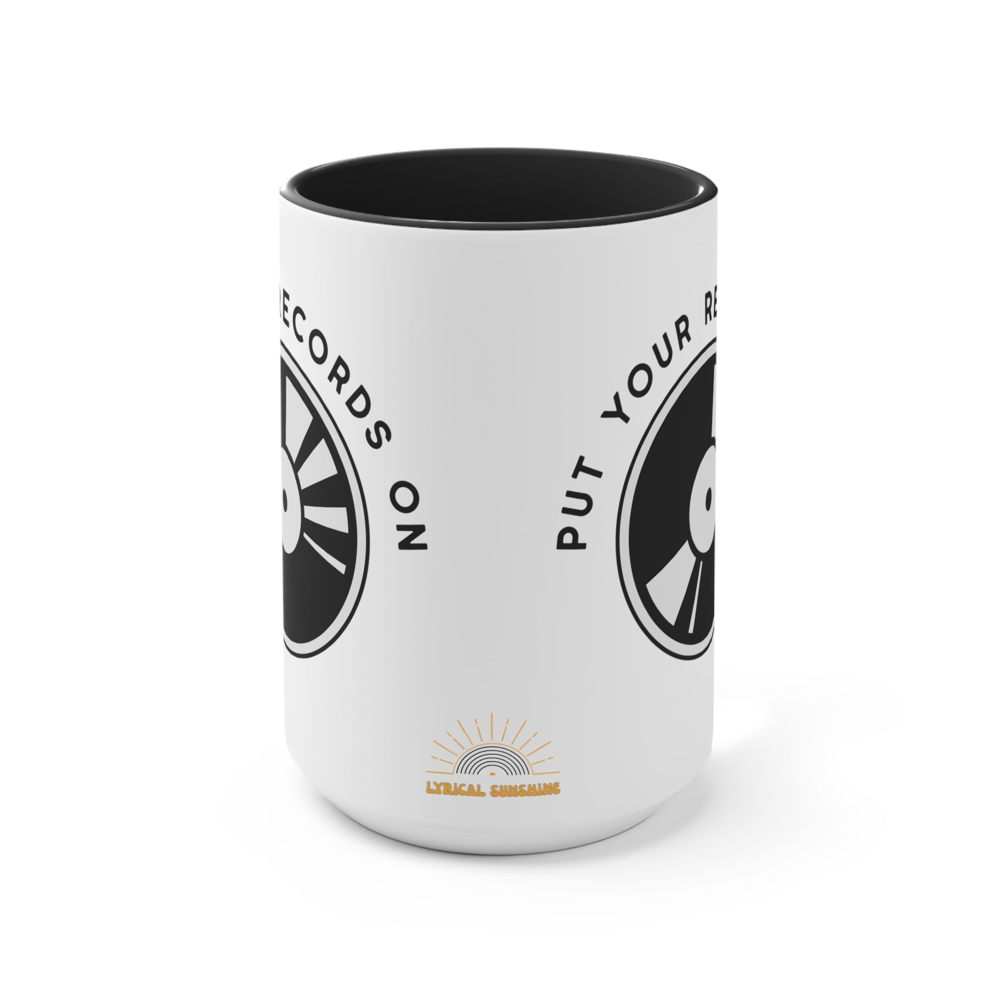Put Your Records On 15oz Accent Mug