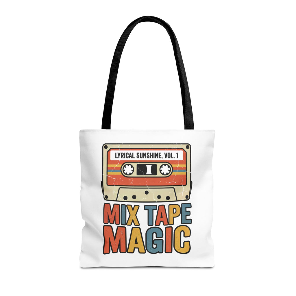Retro 'Mix Tape Magic' Tote Bag — Vintage Cassette Music Lover Gift