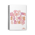 Friendship Thank You Spiral Notebook — 'Thank You For Being a Friend' Retro Design