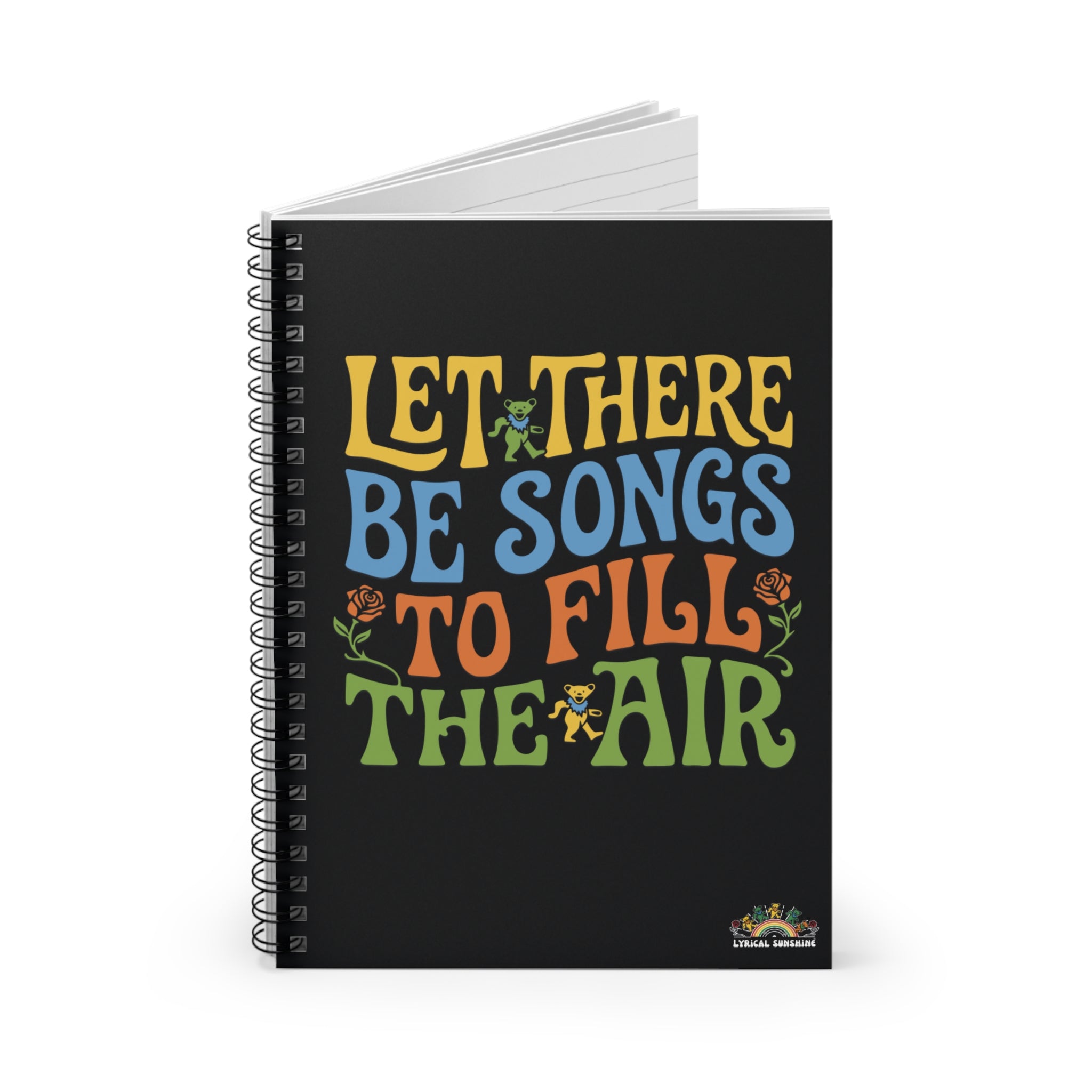 Notebook — "Let There Be Songs to Fill the Air" Retro Music Journal