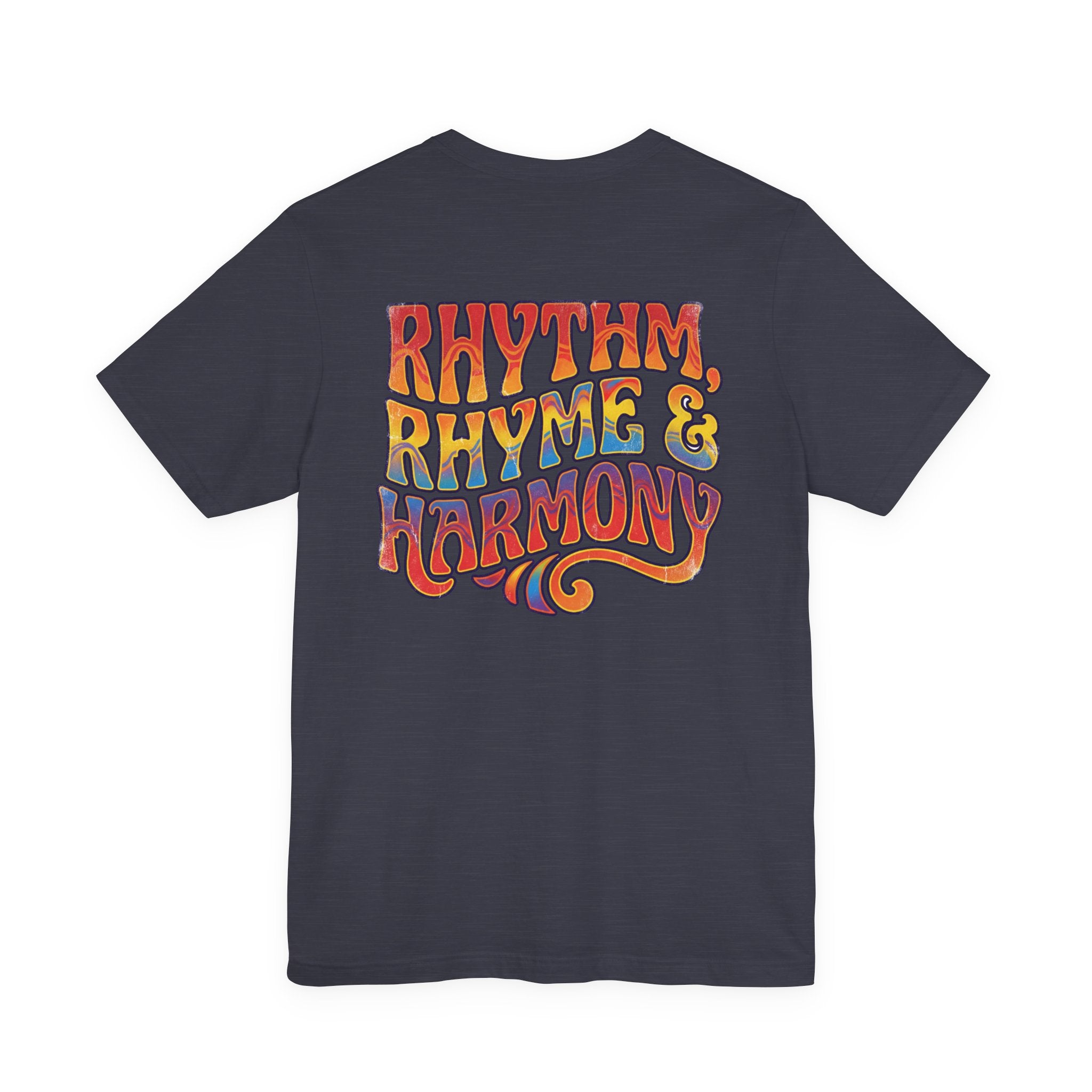 Rhythm Rhyme & Harmony Retro Graphic T‑Shirt 🎁 Most Gifted
