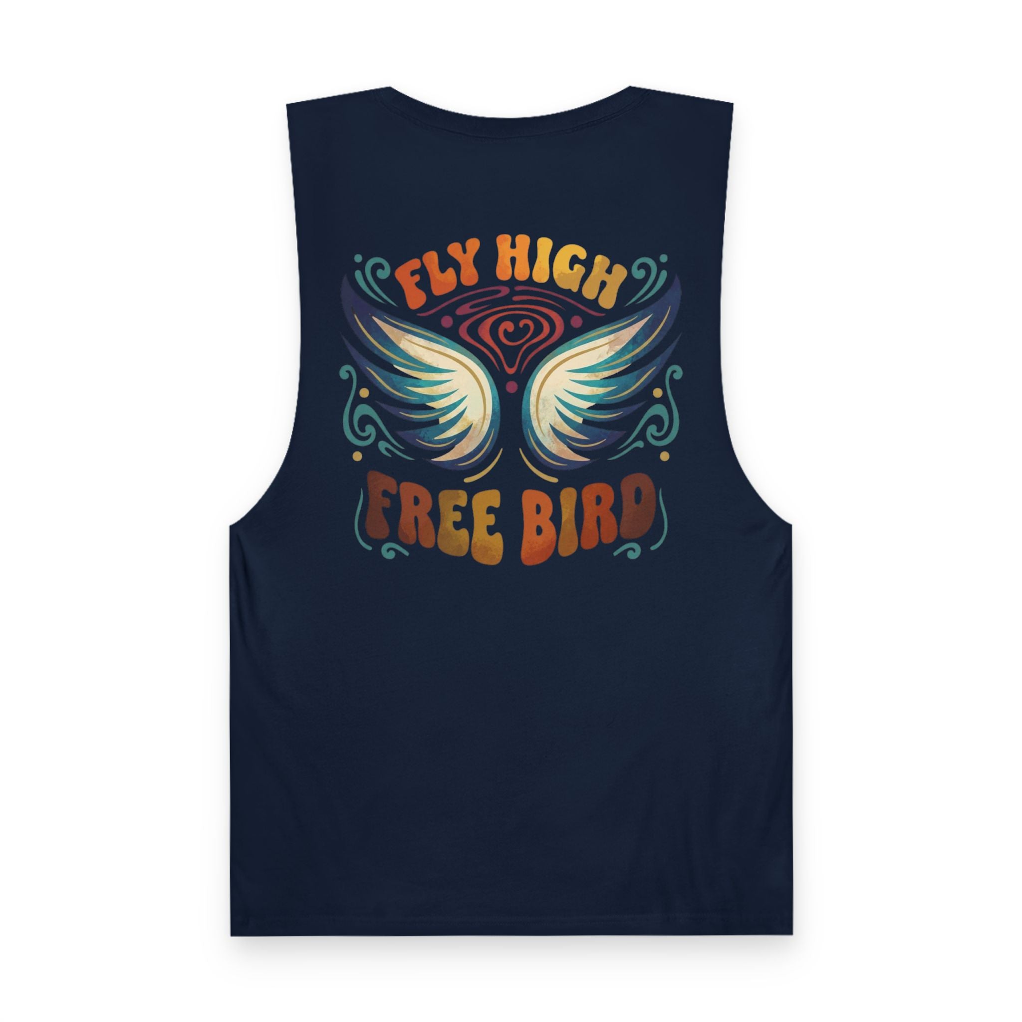 Free Bird Tank Top — 'Fly High Free Bird' Graphic Muscle Tee