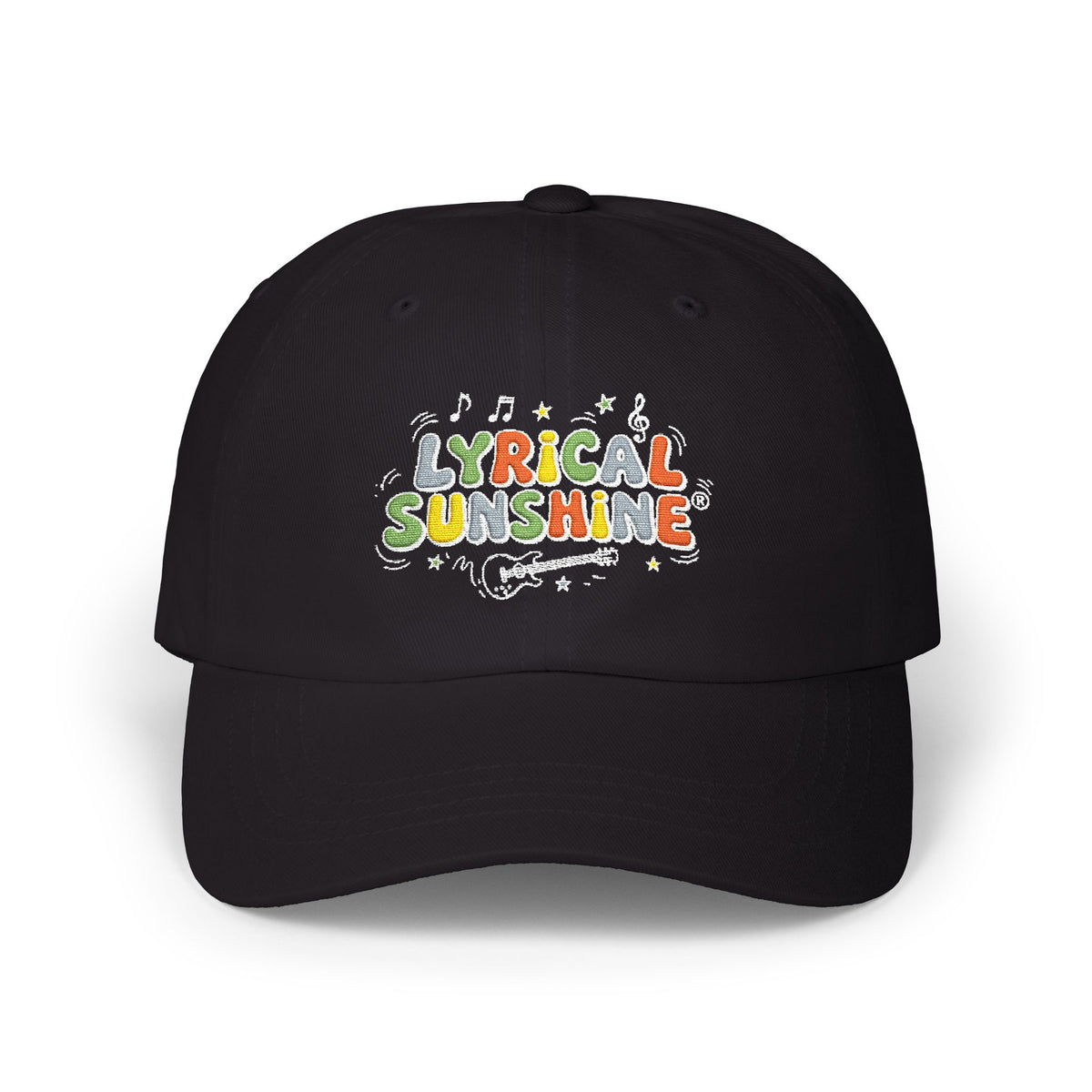 Lyrical Sunshine Dad Cap – Retro Music & Sunshine Embroidered Hat