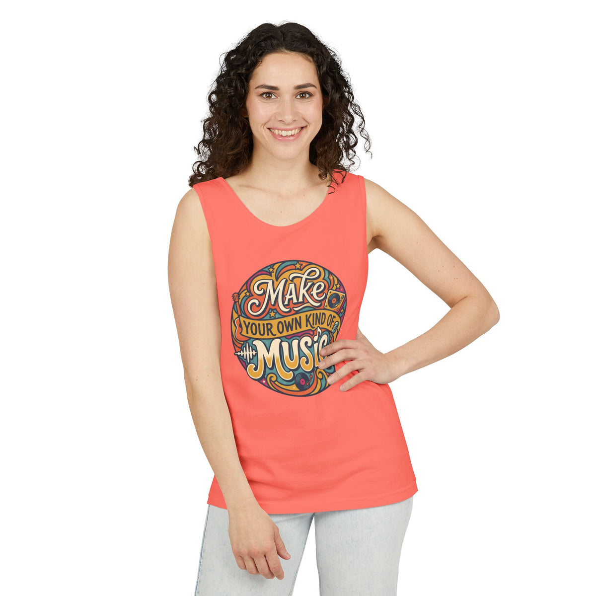 Make Your Own Kind of Music Tank Top — Retro Music Lover Graphic Tank