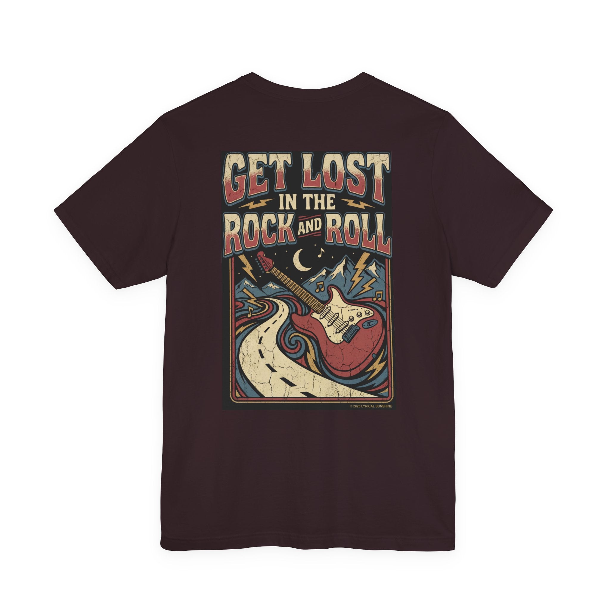 Get Lost in the Rock & Roll Tee — Retro Guitar Graphic T-Shirt