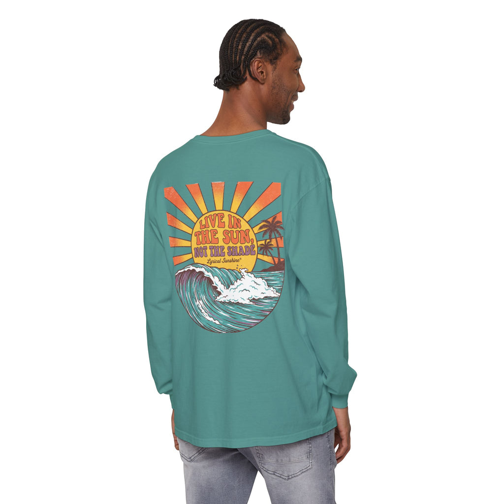 Sunset Surf Long Sleeve Tee — "Live in the Sun, Not the Shade"
