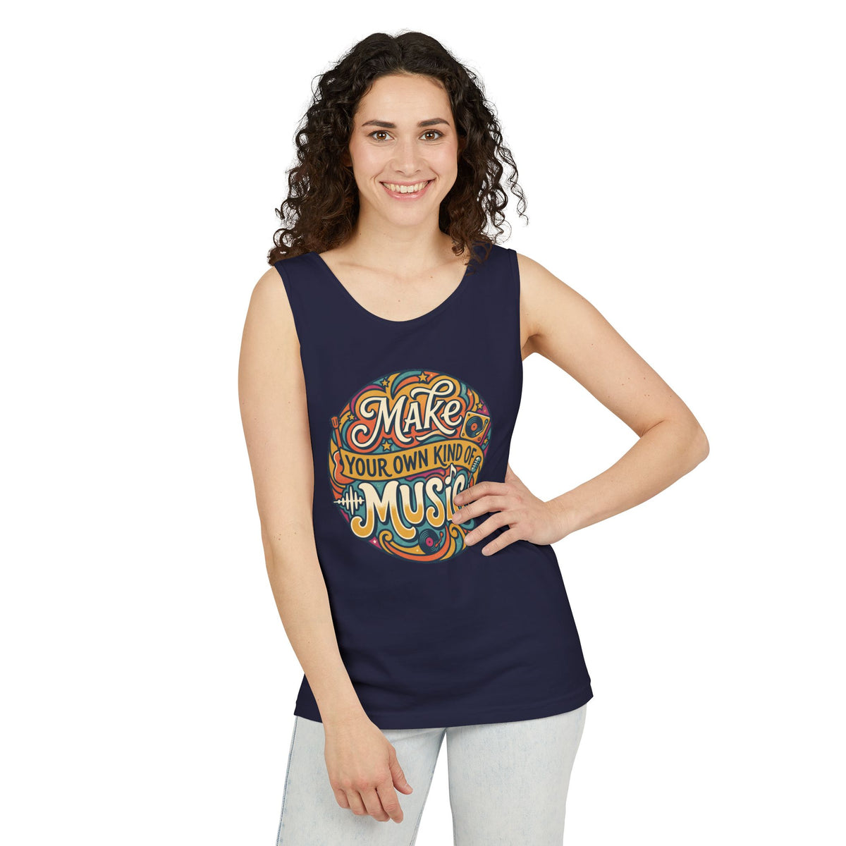 Make Your Own Kind of Music Tank Top — Retro Music Lover Graphic Tank