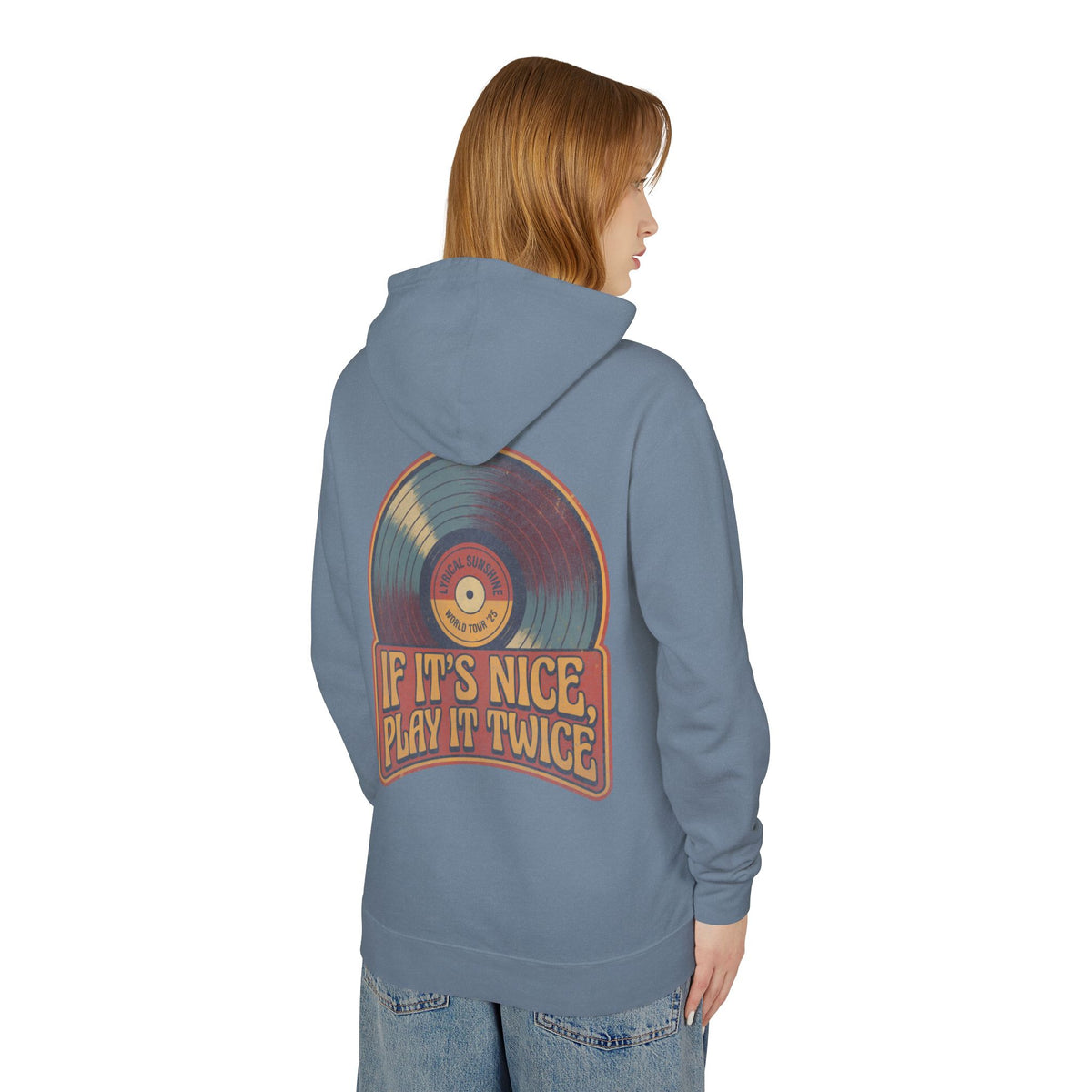 Hoodie — Vintage Vinyl “If It’s Nice, Play It Twice” Retro Record Graphic