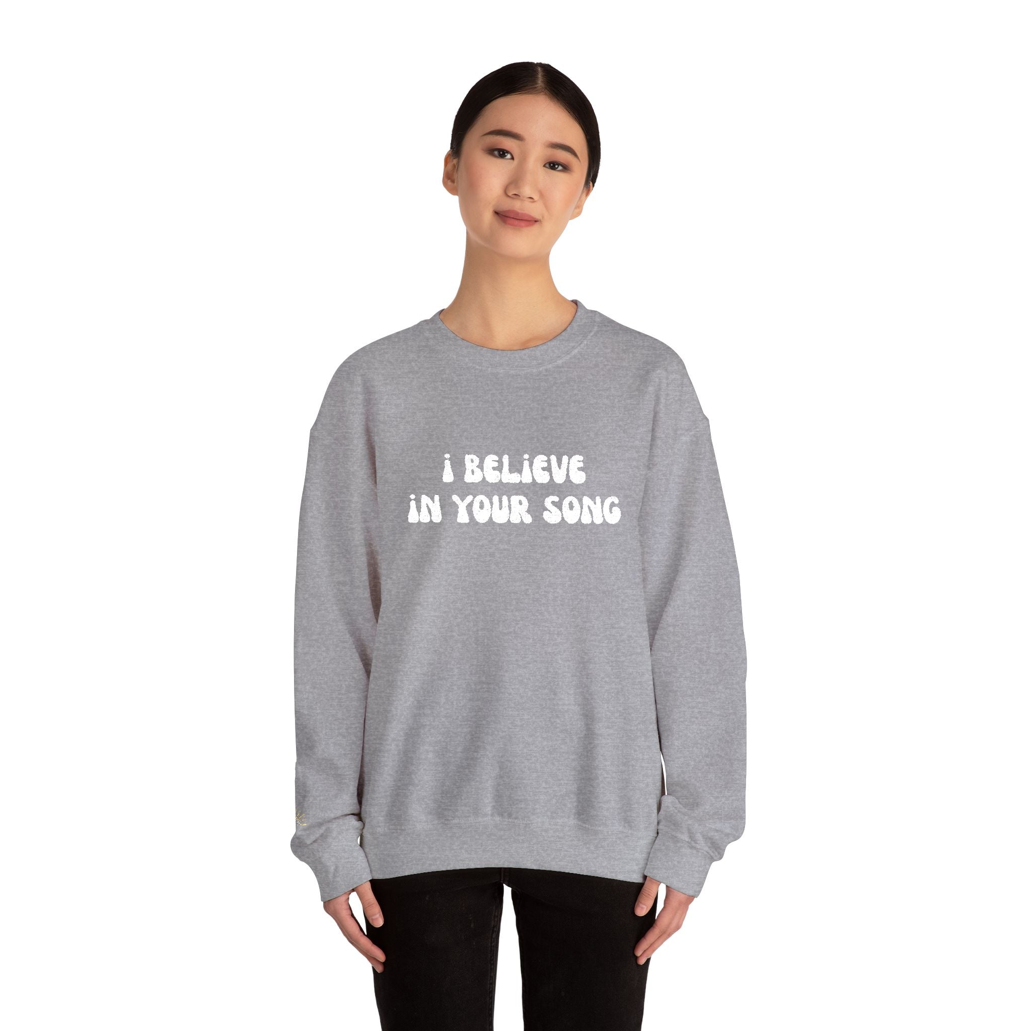 I Believe in Your Song Cozy Unisex Crewneck