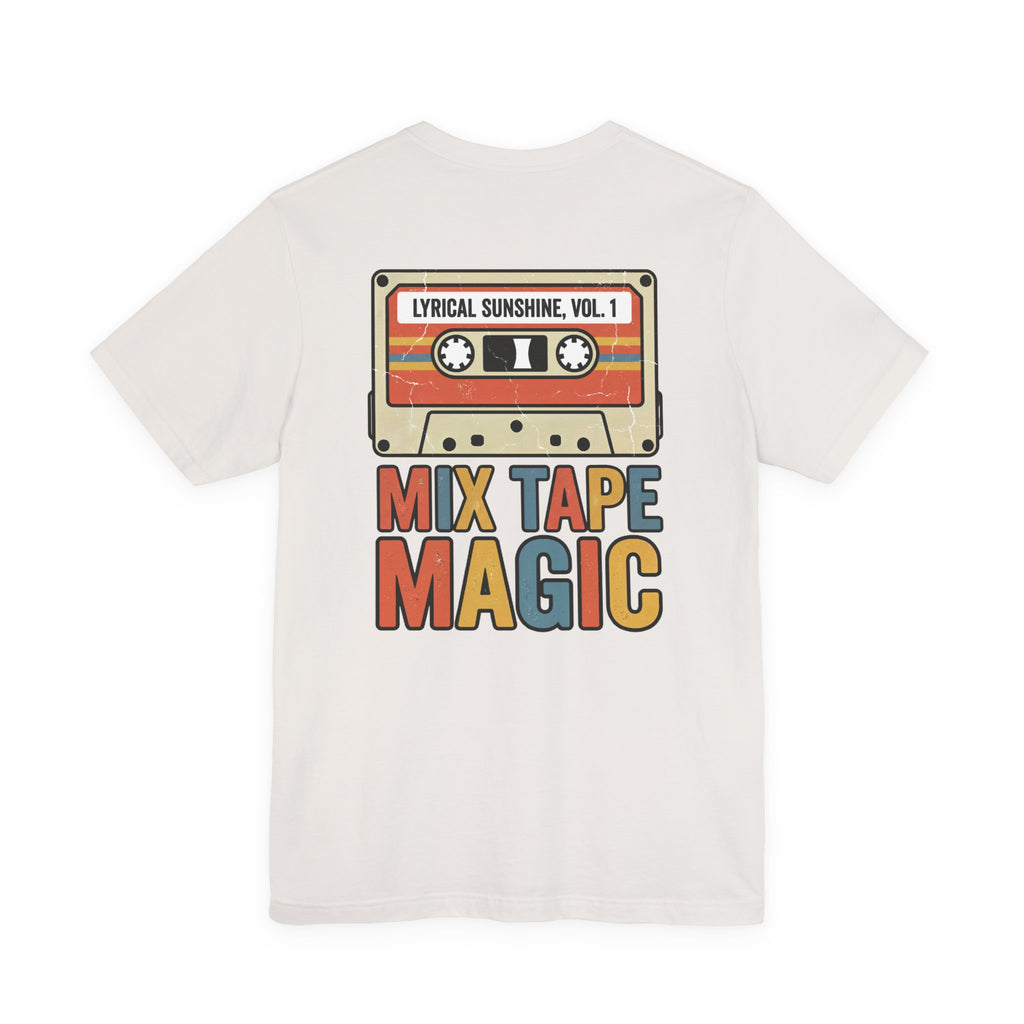 Mix Tape Magic Tee — Retro Cassette Graphic T-Shirt ("Lyrical Sunshine, Vol. 1")