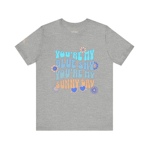 Blue Sky Sunny Day Retro Unisex Tee