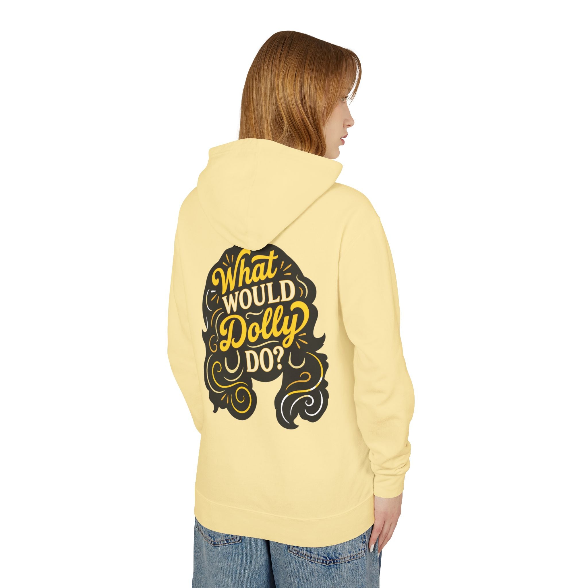 What Would Dolly Do Retro Lightweight Hooded Sweatshirt