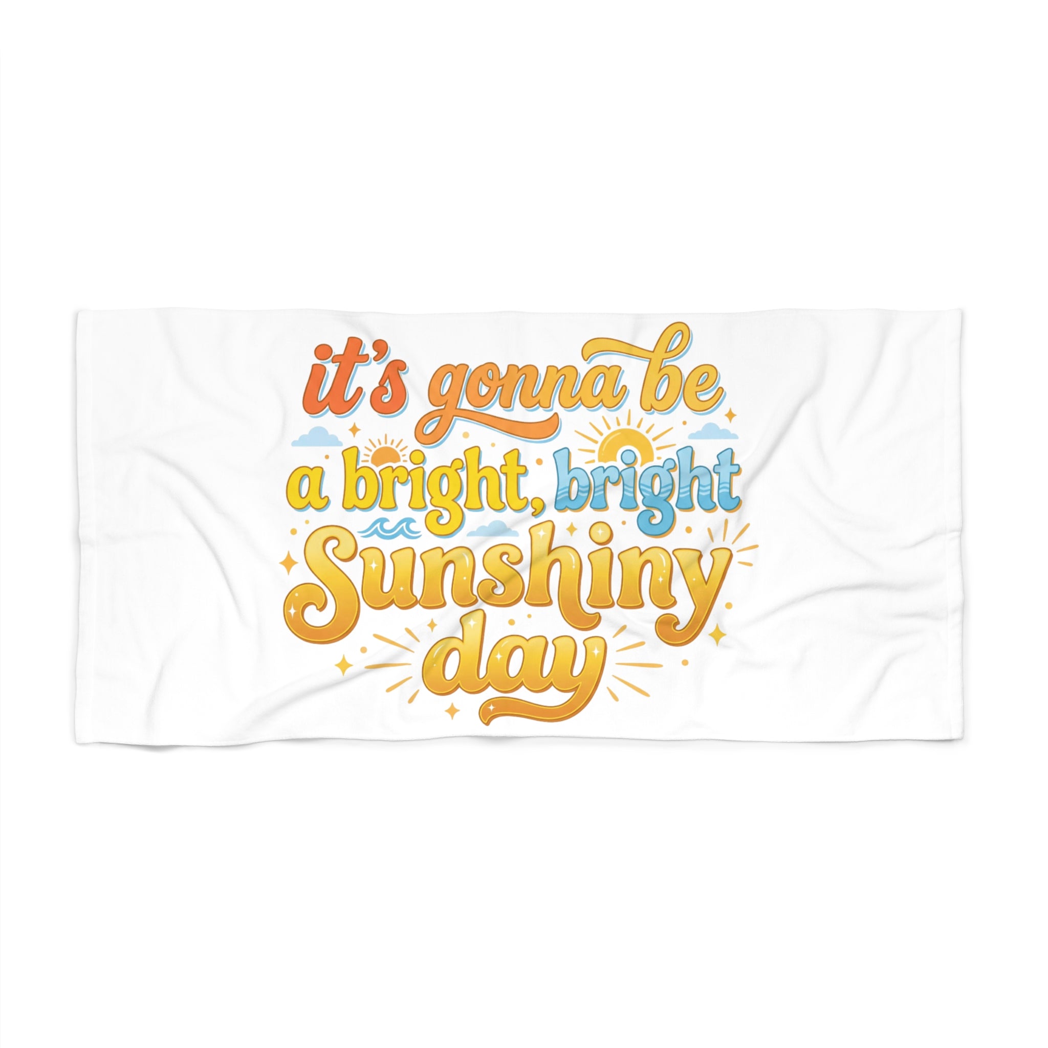 Bright Sunshiny Day Retro Beach Towel