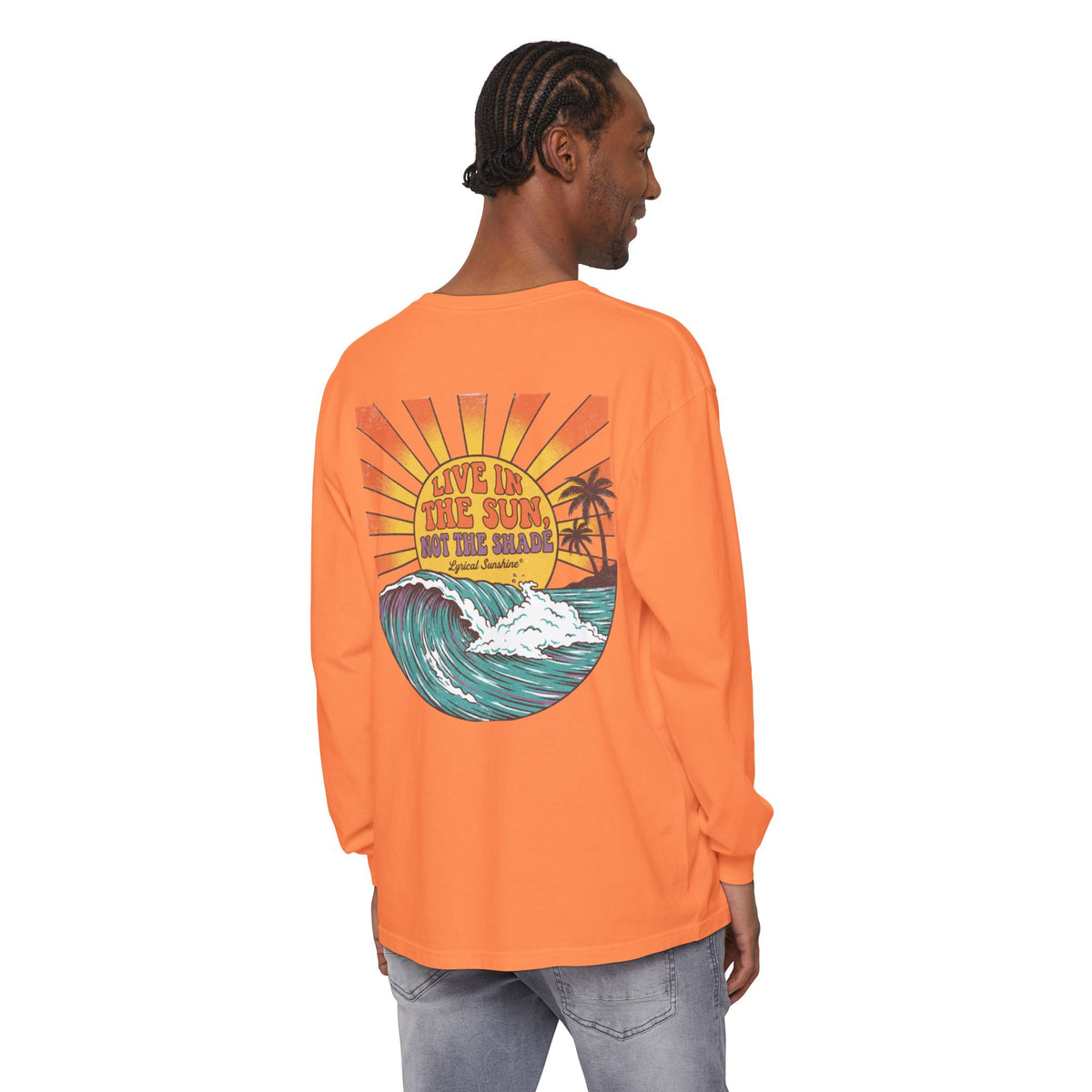 Sunset Surf Long Sleeve Tee — "Live in the Sun, Not the Shade"