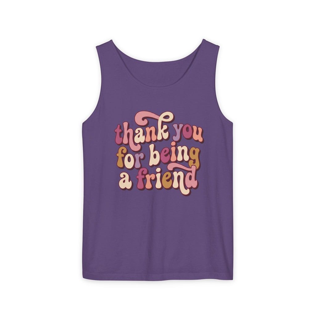 Friendship Tank Top — "Thank You for Being a Friend" Retro Graphic