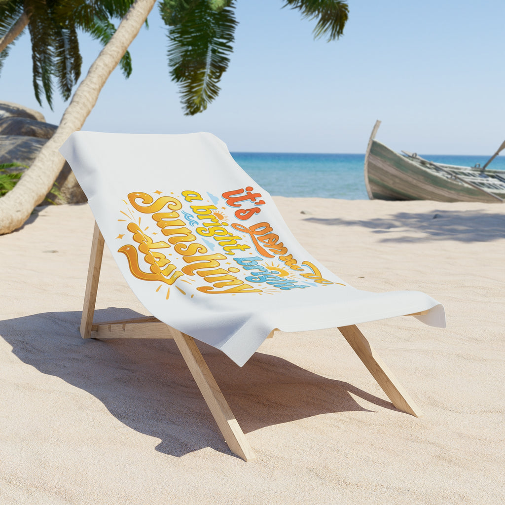 Bright Sunshiny Day Retro Beach Towel
