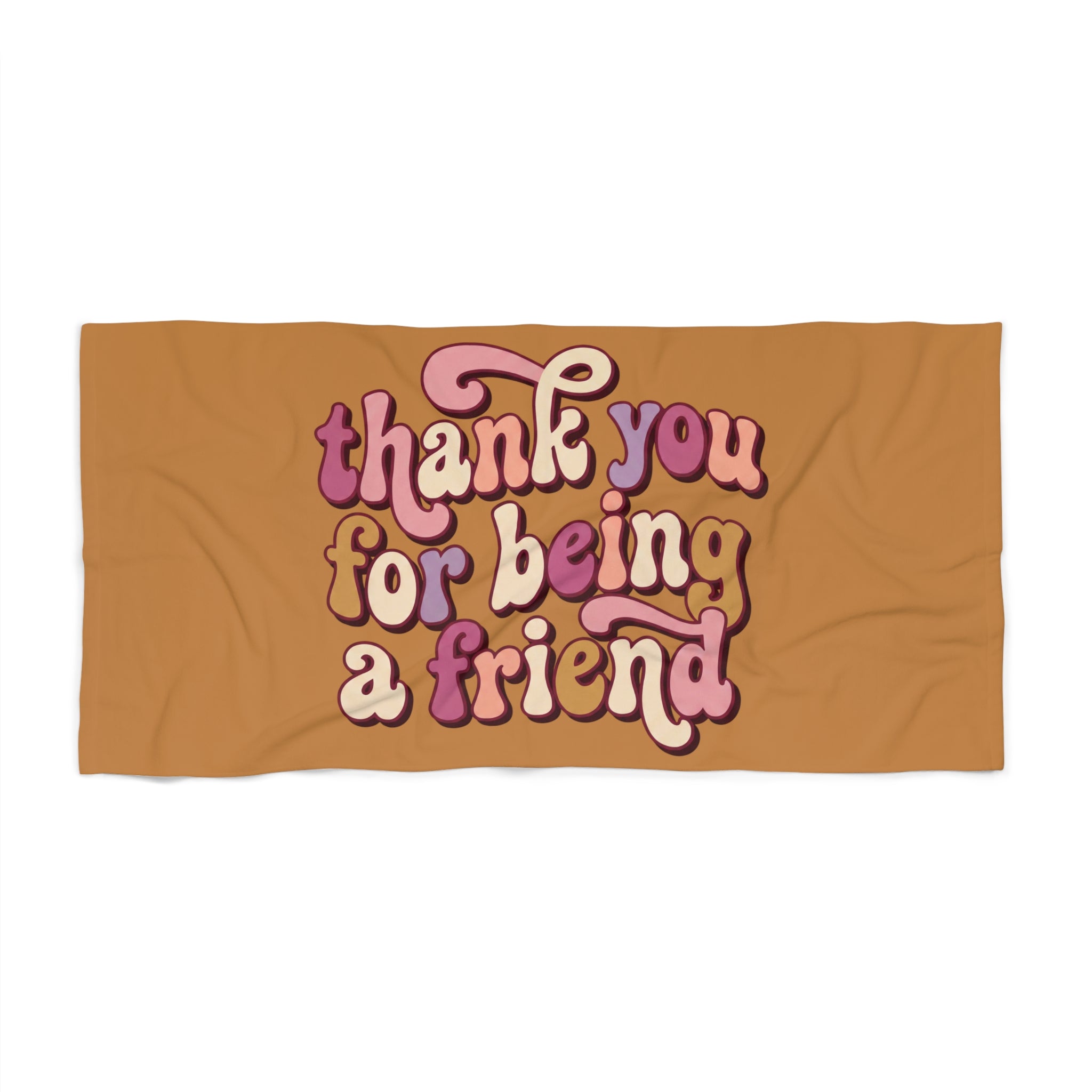 Beach Towel — Retro “Thank You For Being a Friend” Friendship Beach Towel