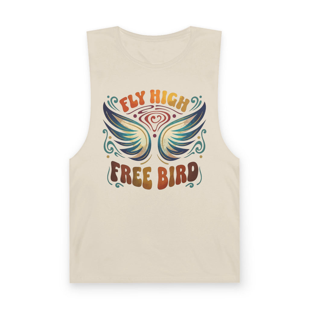 Free Bird Tank Top — 'Fly High Free Bird' Graphic Muscle Tee