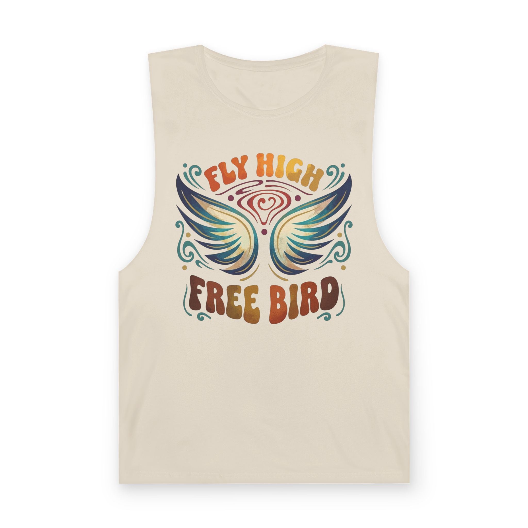 Free Bird Tank Top — 'Fly High Free Bird' Graphic Muscle Tee