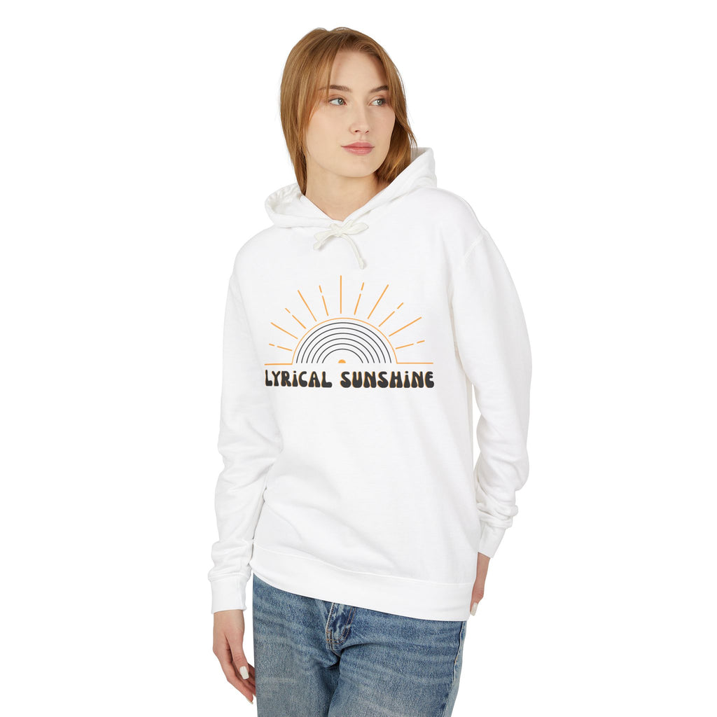 Lyrical Sunshine Hoodie Retro Sun Graphic Lightweight Hooded Sweatshirt