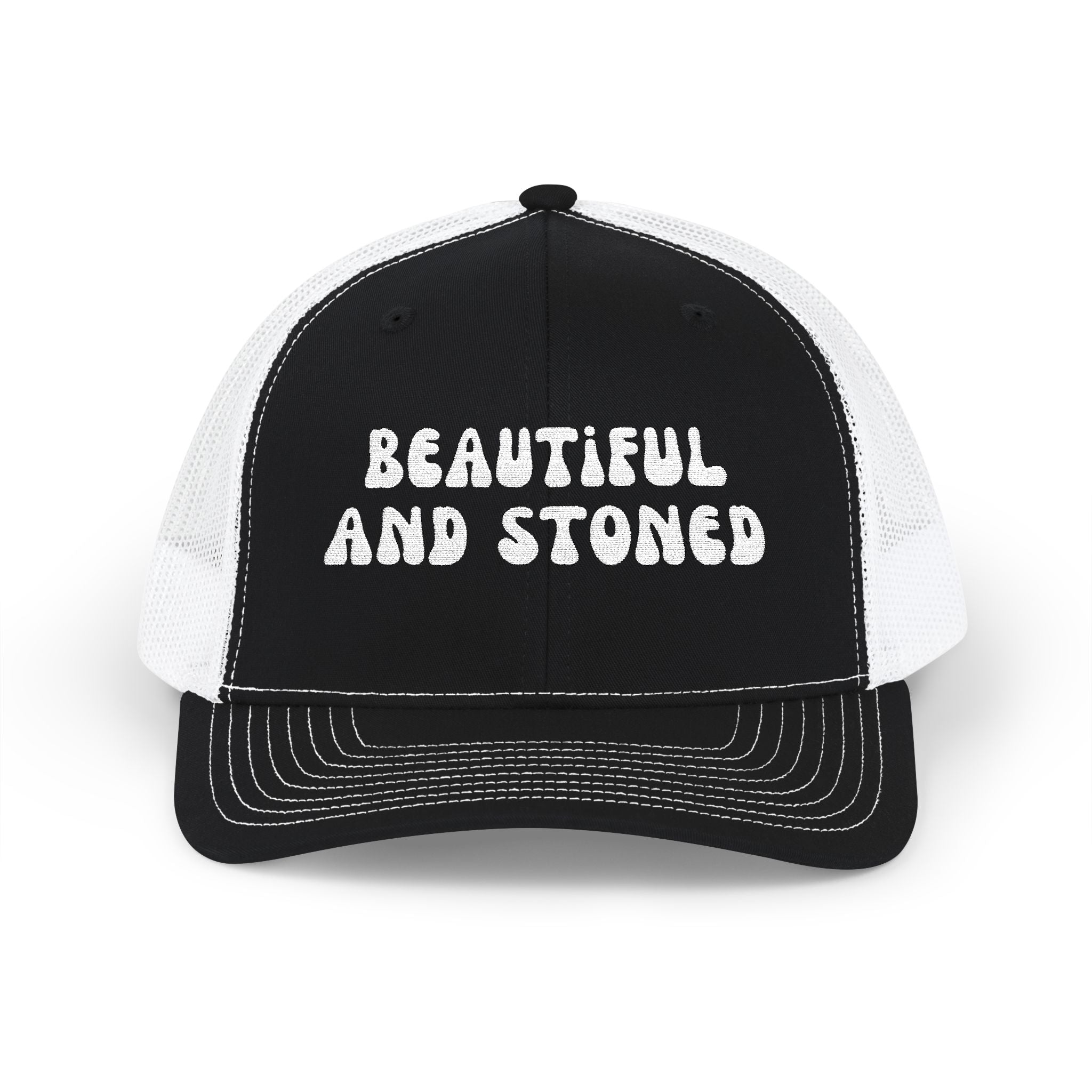 Beautiful and Stoned Snapback Trucker Cap