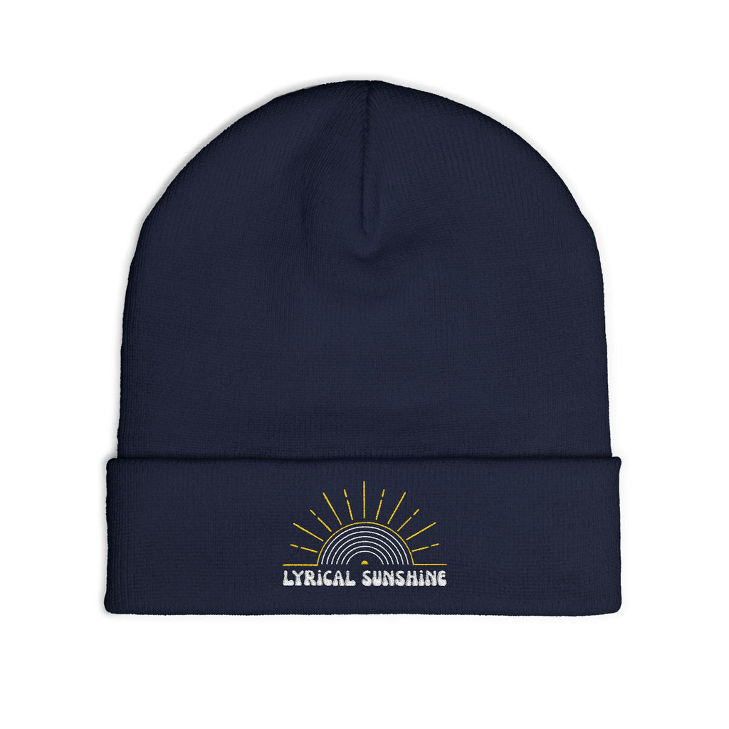 Lyrical Sunshine Embroidered Knit Beanie