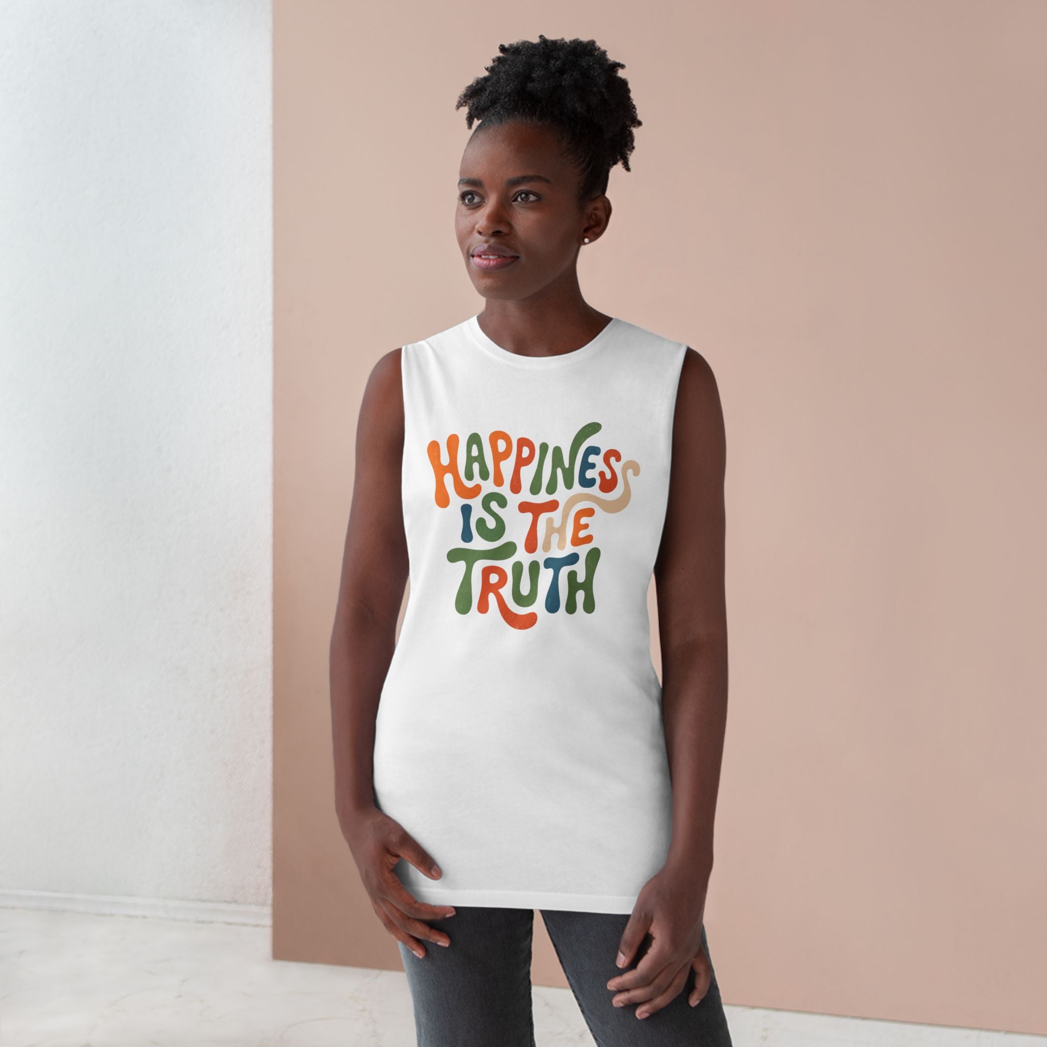 Happiness Is The Truth Graphic Tank Top