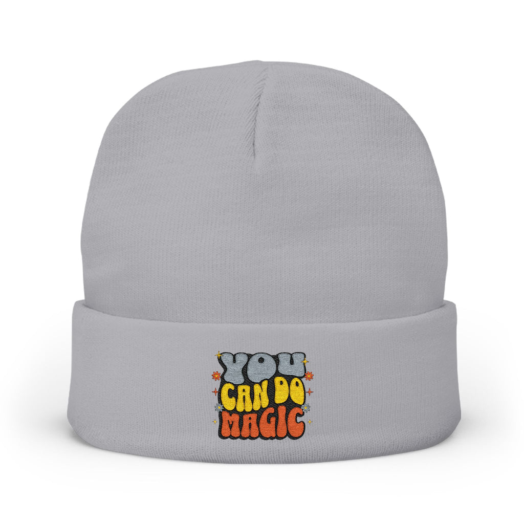 You Can Do Magic Embroidered Knit Beanie