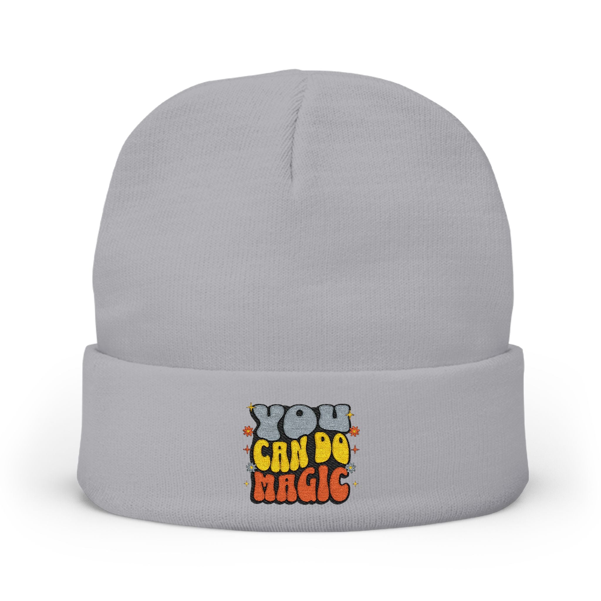 You Can Do Magic Embroidered Knit Beanie