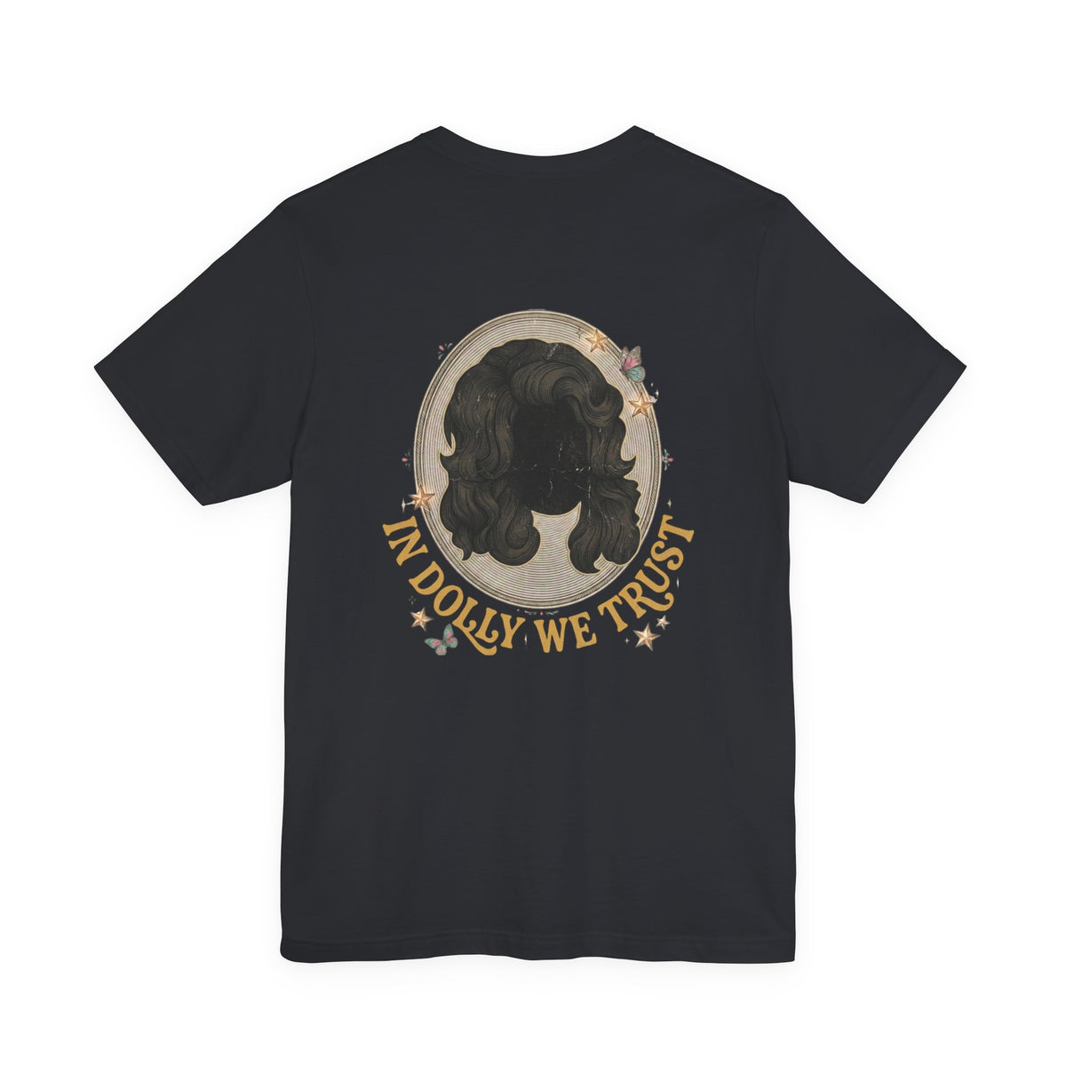 Vintage Dolly Tribute T-Shirt — "In Dolly We Trust" Graphic Tee