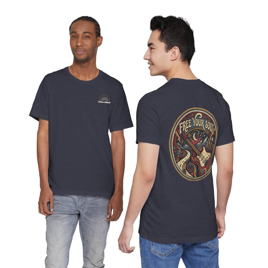 Free Your Soul Guitar Tee — Retro Psychedelic Music T‑Shirt