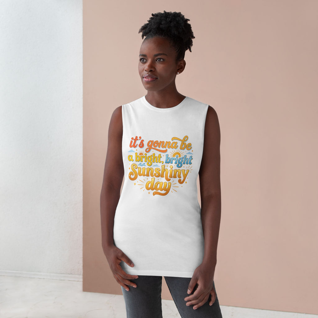 Sunshiny Day Tank Top — Retro "It's Gonna Be a Bright, Bright Sunshiny Day" Graphic