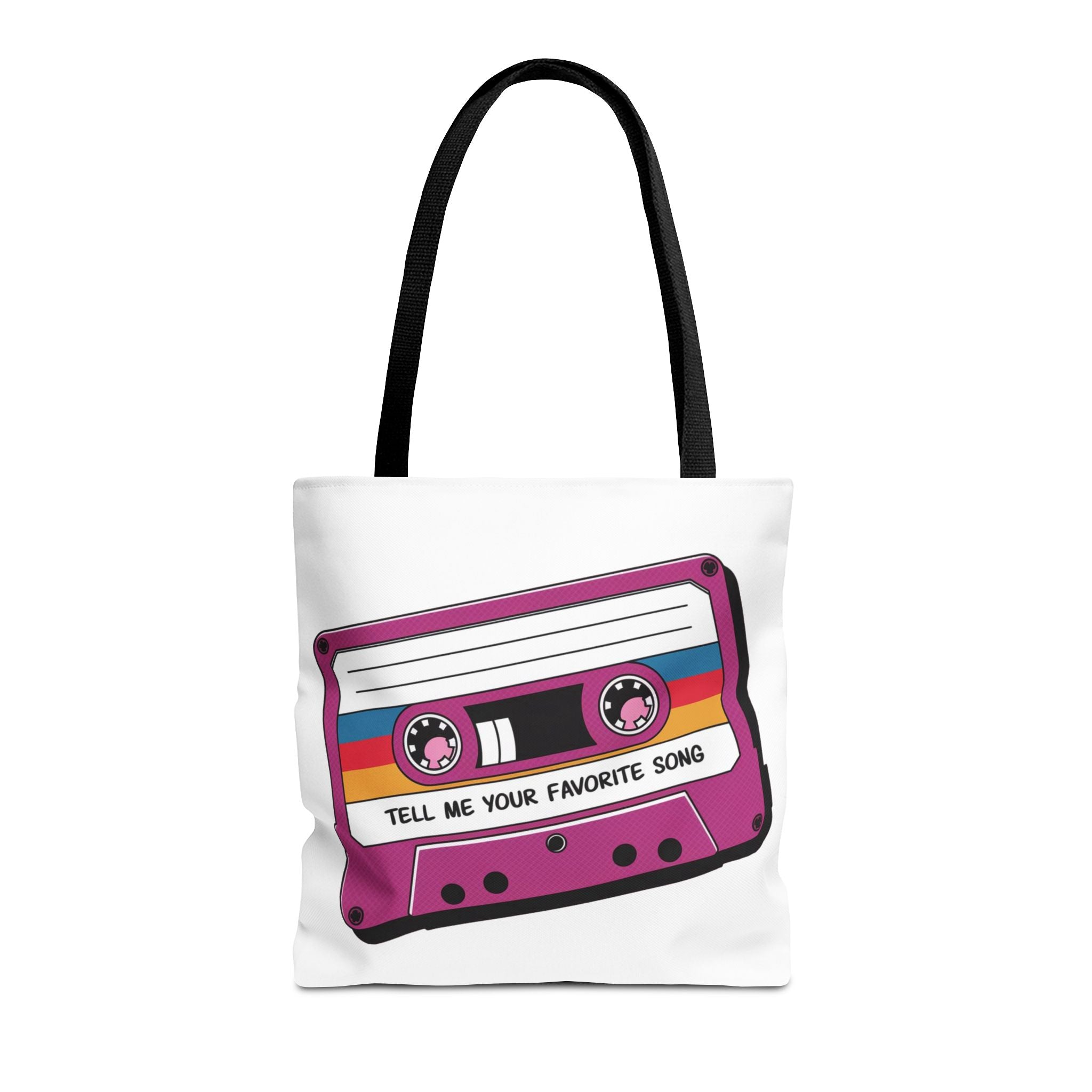 Tell Me Your Favorite Song Retro Cassette Tote Bag