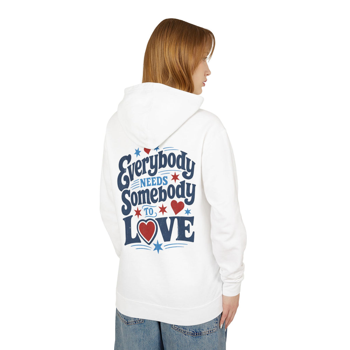 Everybody Needs Somebody to Love Hoodie — Retro Patriotic Love Graphic
