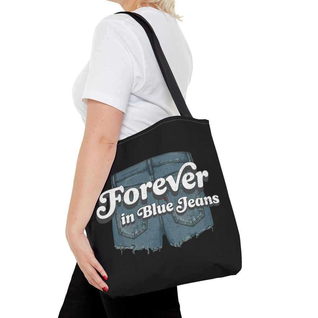 Forever in Blue Jeans Denim Cut-Offs Graphic Tote Bag