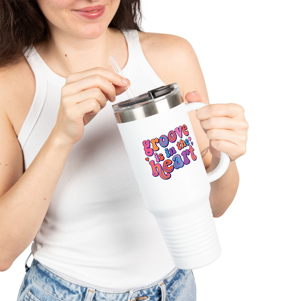 Groovy 'Groove Is in the Heart' 40oz Insulated Travel Mug