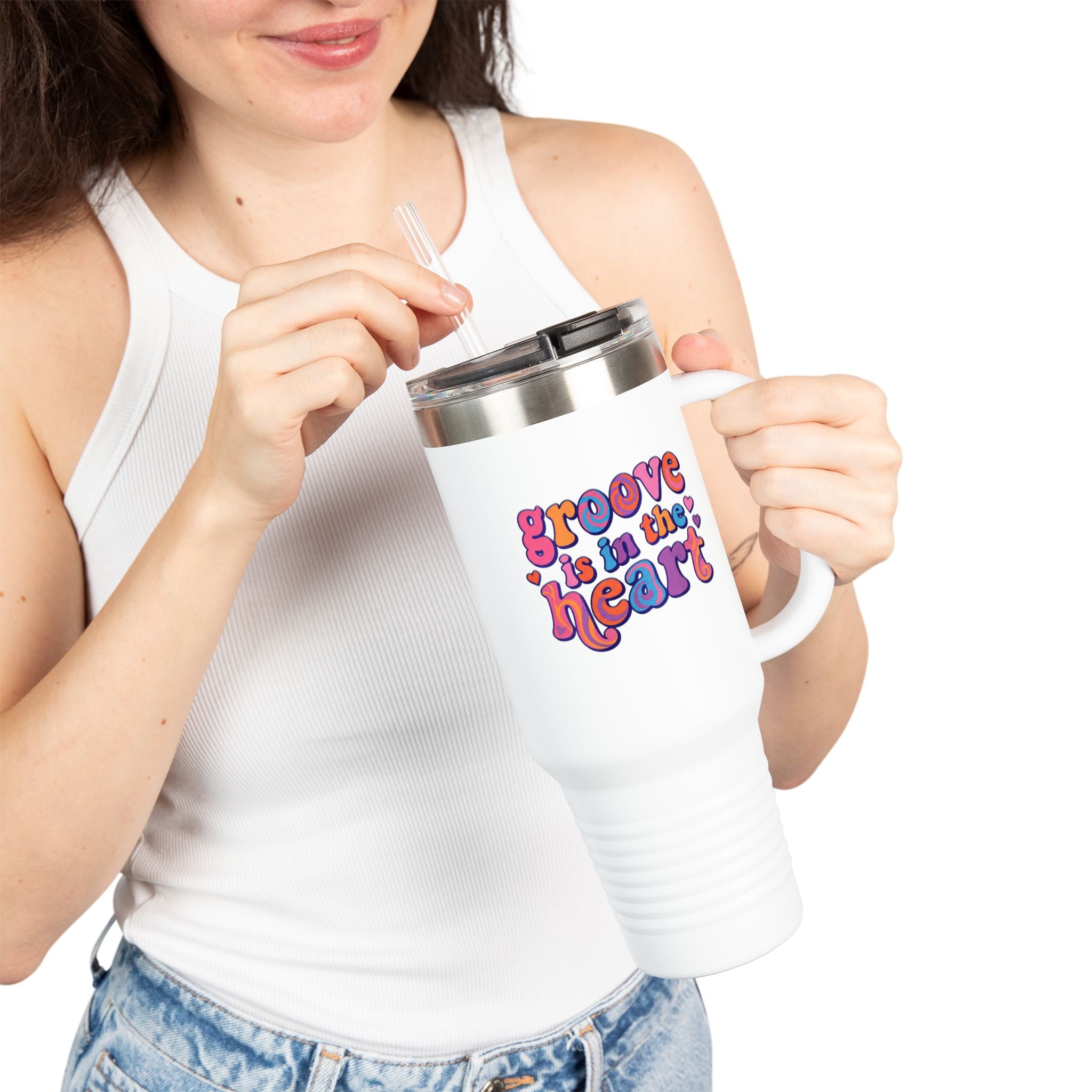 Groovy 'Groove Is in the Heart' 40oz Insulated Travel Mug