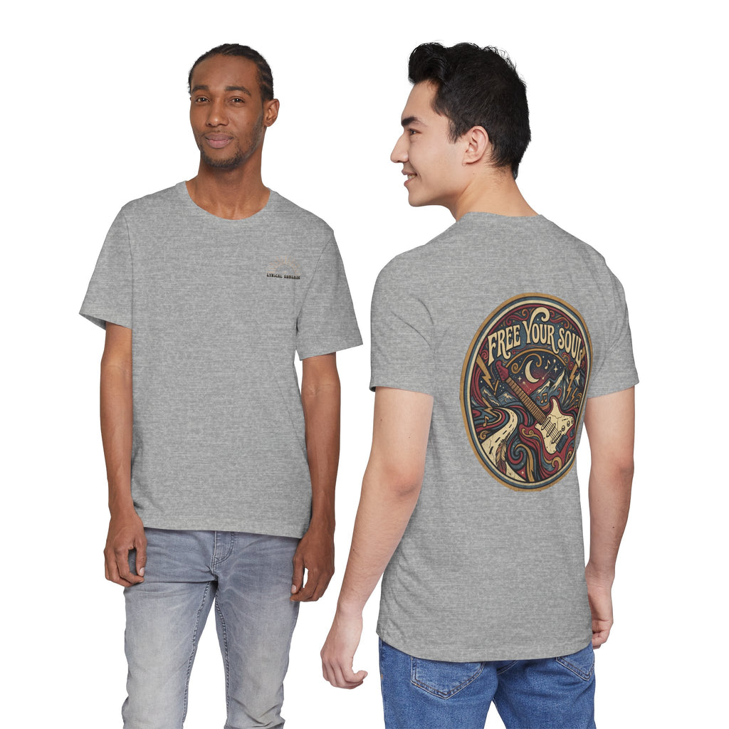 Free Your Soul Guitar Tee — Retro Psychedelic Music T‑Shirt