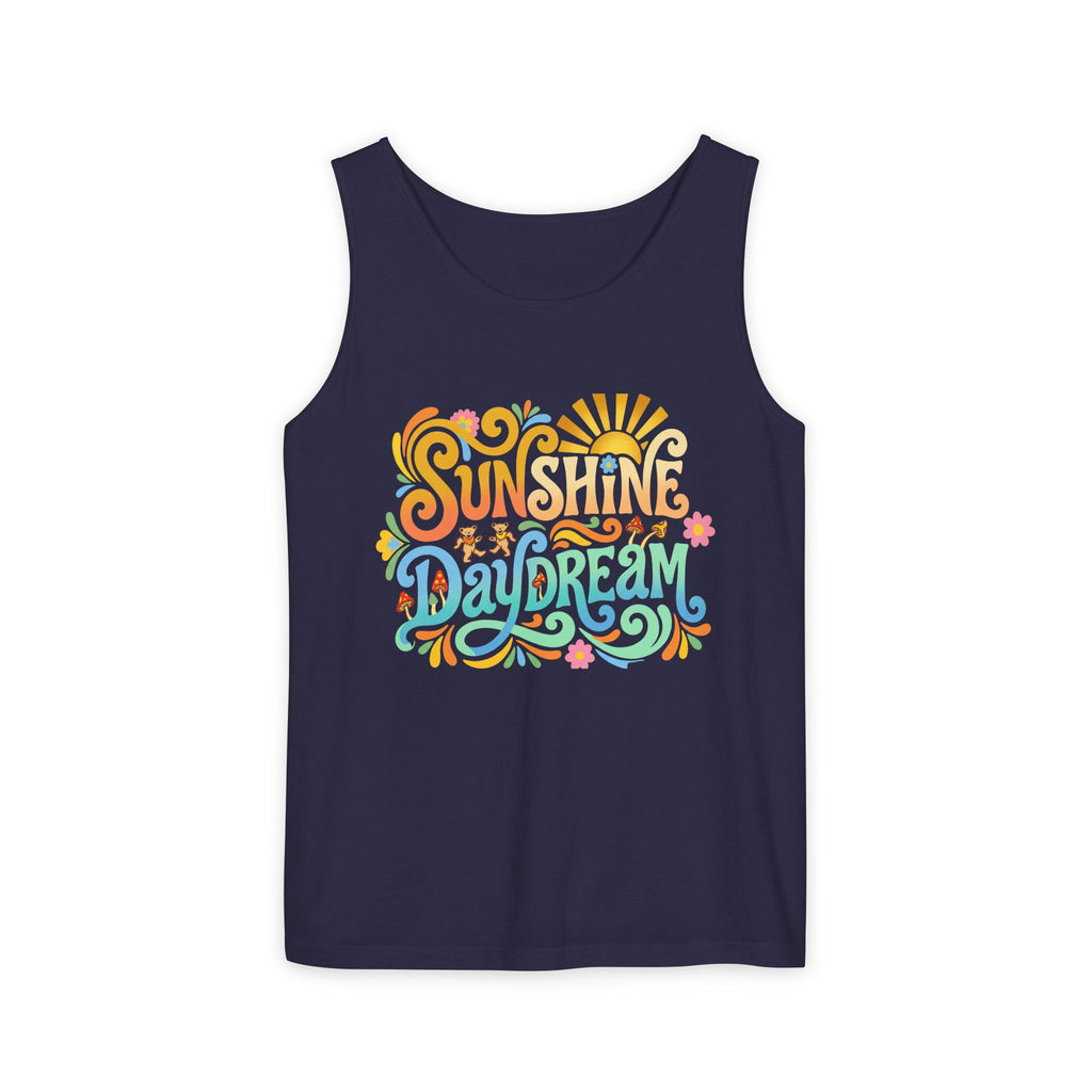 Sunshine Daydream Tank Top — Retro Floral Summer Graphic Tank