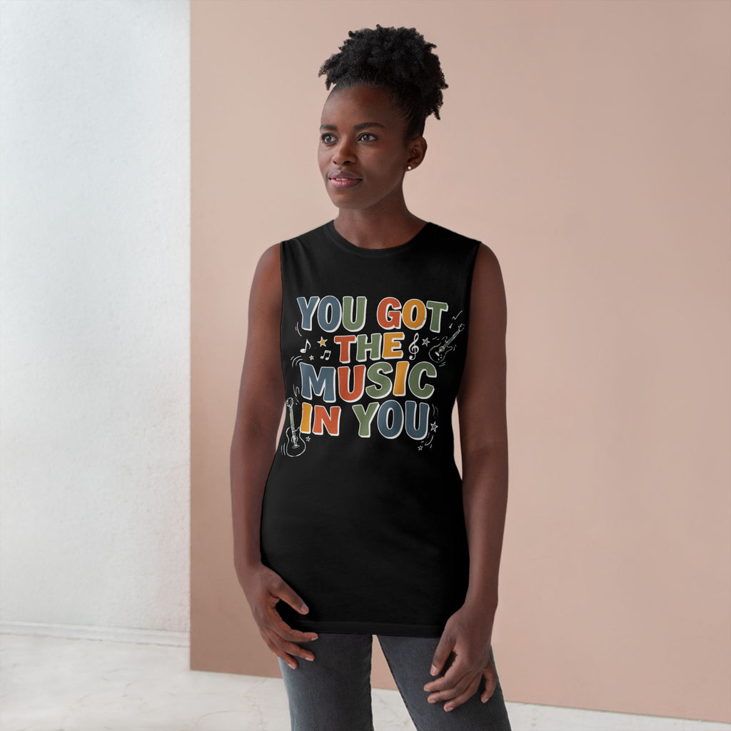 Music Tank Top — "You Got the Music in You" Graphic Workout Tee