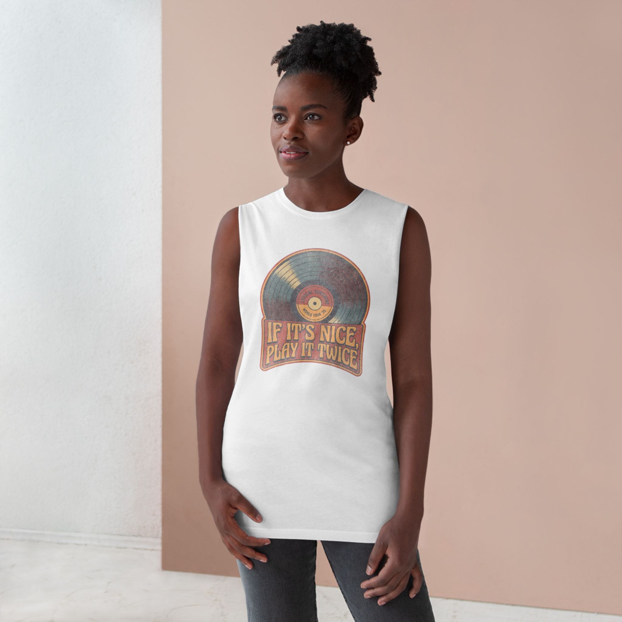 Retro Vinyl "If It's Nice Play It Twice" Tank Top