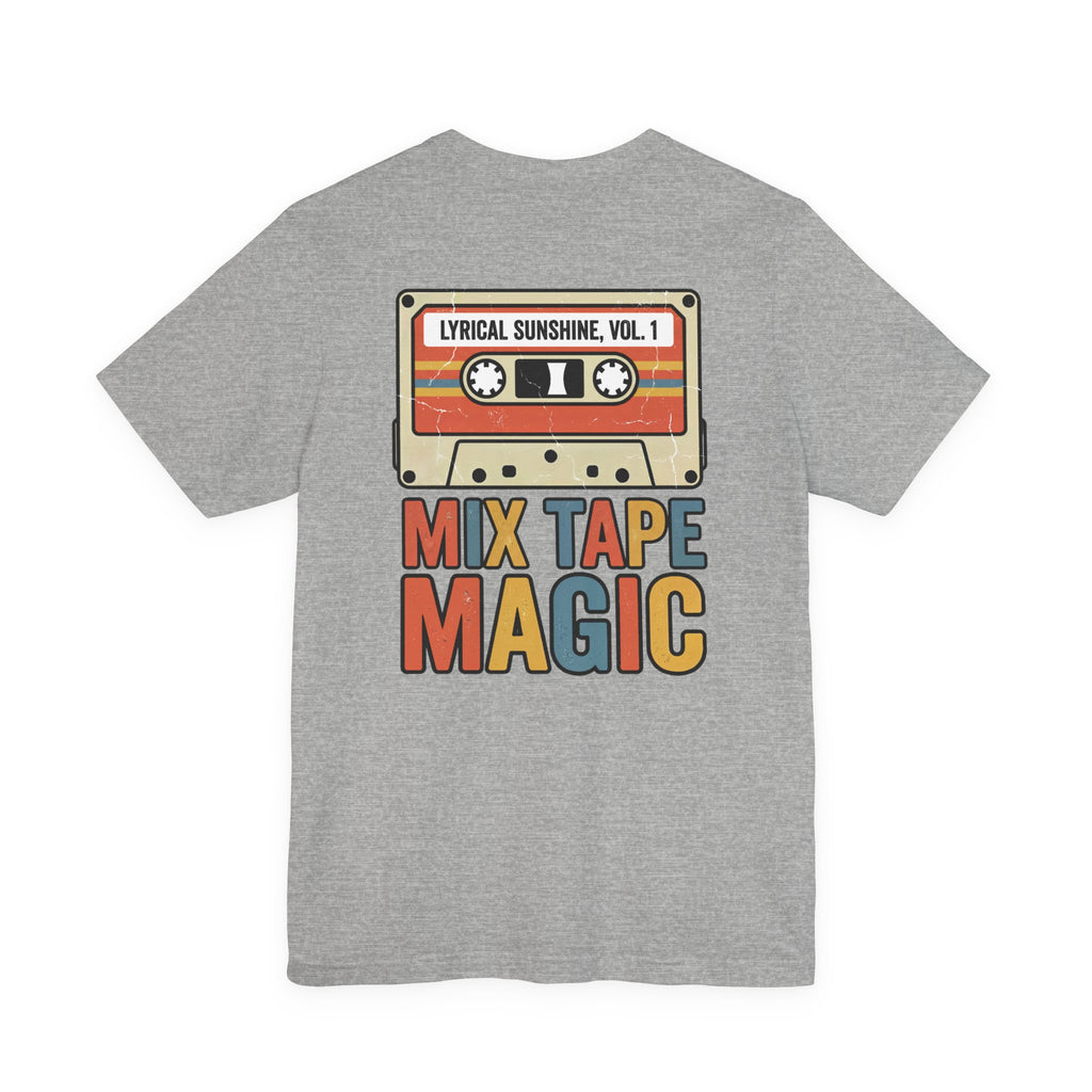 Mix Tape Magic Tee — Retro Cassette Graphic T-Shirt ("Lyrical Sunshine, Vol. 1")